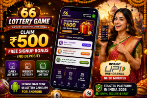 66 Lottery Game Banner